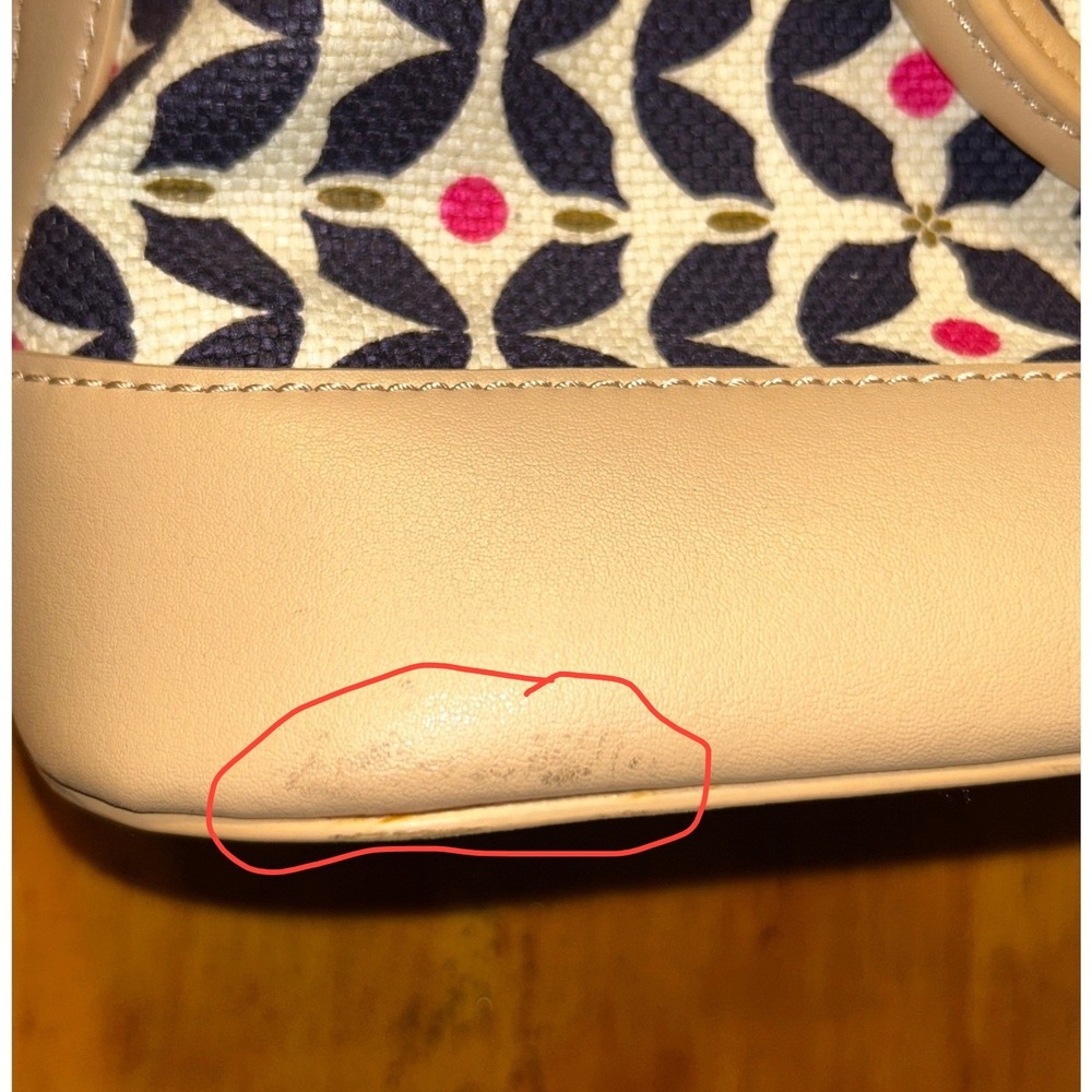 Spartina 449 Daufuskie Island Canvas Leather‎ Dome Satchel Handbag Nautical - Picture 8 of 16